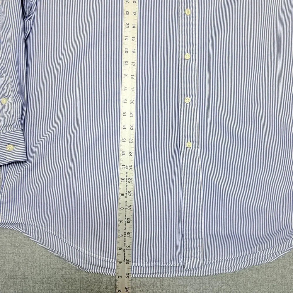 Polo Ralph Lauren Blake Shirt XL Men's Blue White Stripe Button Down 100% Cotton